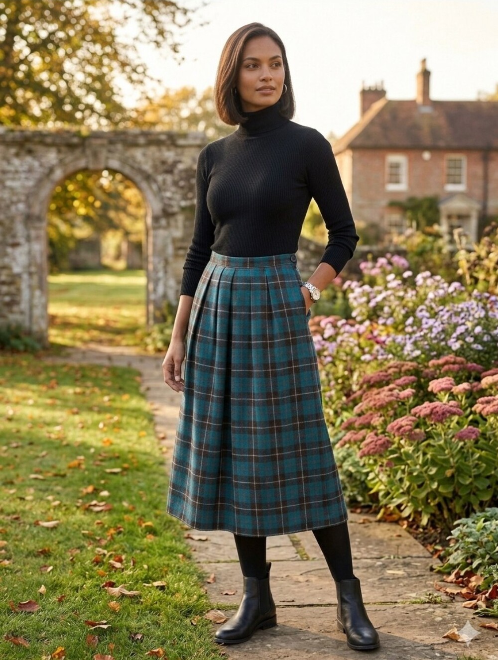 Vintage Pendleton Skirt Women Mac Kinnon Hunting Tartan Wool Preppy Size 12 NEW